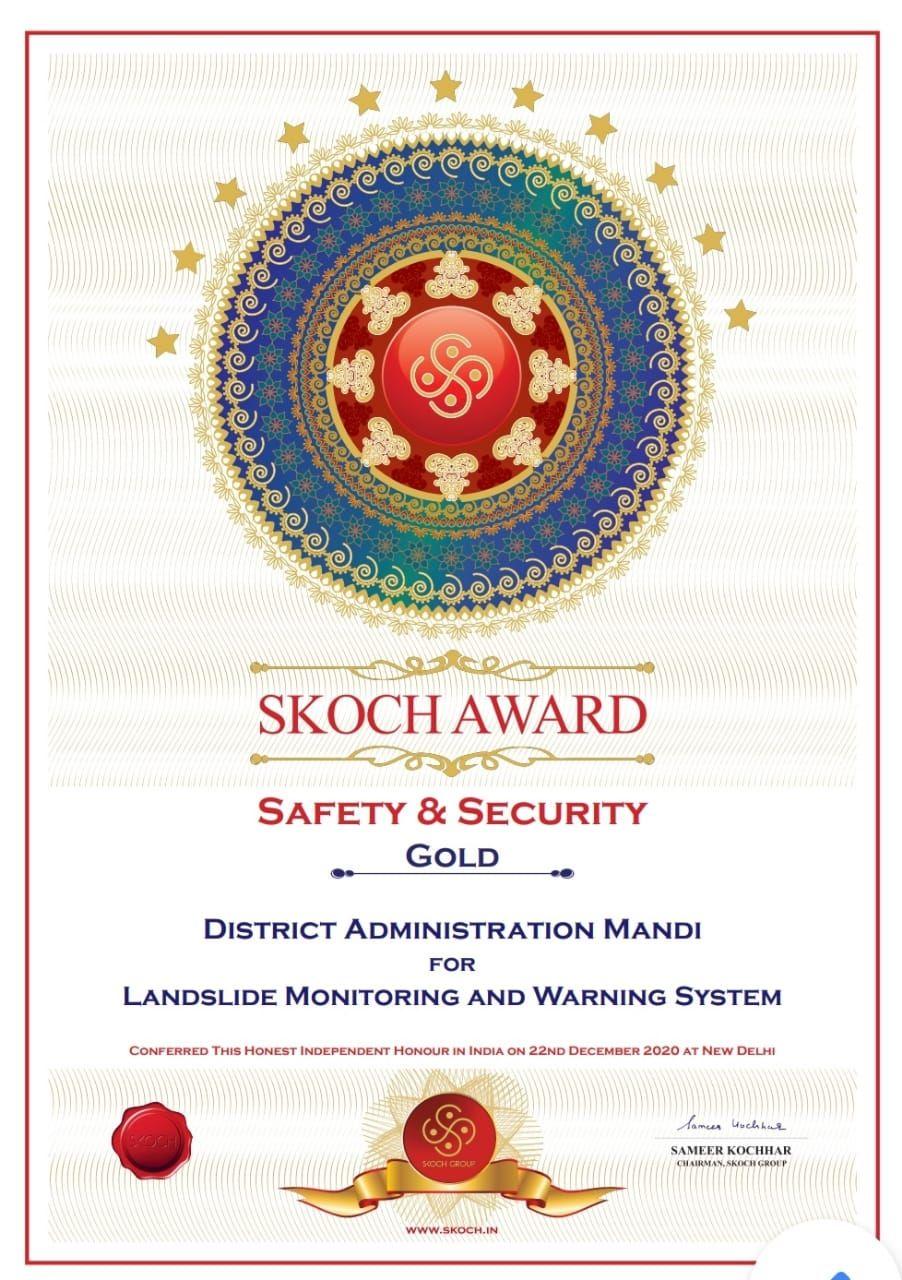 SKOCH Award Certificate